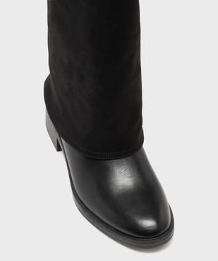 Bottes cavalières 2-en-1 avec guêtres en suédine amovibles femme vue5 - FOLLOW ME - GEMO