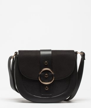 Sac femme forme besace avec boucle et clous métalliques vue1 - GEMO (ACCESS) - GEMO