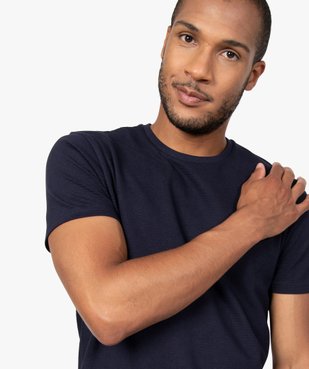 Tee-shirt homme 100% coton biologique en maille texturée vue1 - GEMO (HOMME) - GEMO