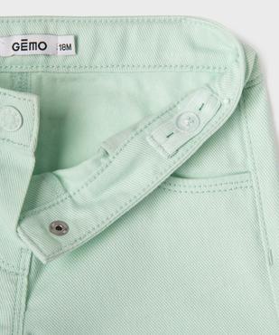 Short en twill avec finitions dentelées bébé fille vue2 - GEMO(BEBE DEBT) - GEMO