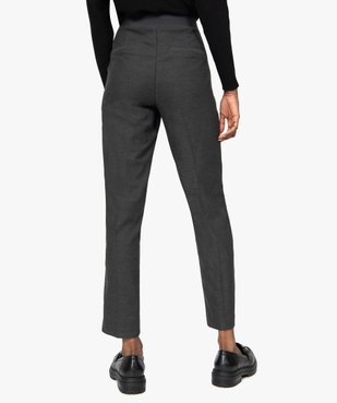 Pantalon femme aspect lainage avec taille élastiquée vue3 - GEMO(FEMME PAP) - GEMO