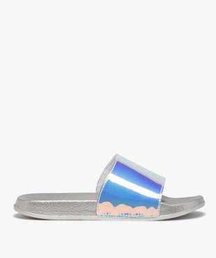 Mules de piscine fille à bandeau irisé vue1 - GEMO (PLAGE) - GEMO