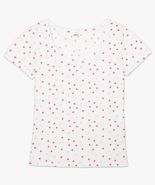 Tee-shirt femme imprimé à manches courtes vue4 - GEMO(FEMME PAP) - GEMO