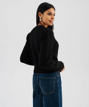 Pull en grosse maille à manches bouffantes femme vue3 - GEMO(FEMME PAP) - GEMO