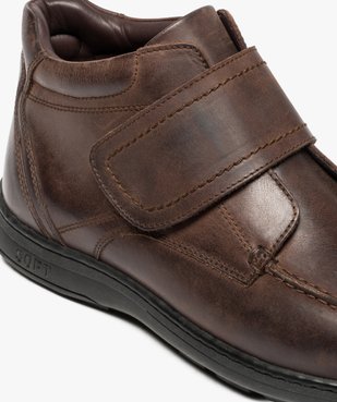 Boots homme confort en cuir fermeture scratch vue6 - GEMO (CONFORT) - GEMO