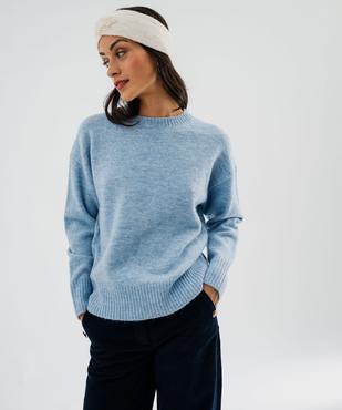Pull en maille douillette extensible contenant de la laine femme vue2 - GEMO 4G FEMME - GEMO