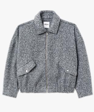 Blouson en maille bouclette chinée femme vue4 - GEMO(FEMME PAP) - GEMO