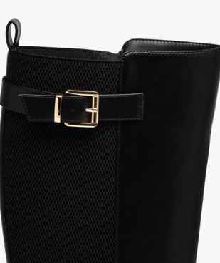 Bottes femme unies avec détails métallisés vue6 - GEMO (CASUAL) - GEMO