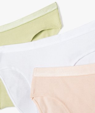 Culottes unies avec ceinture satinée fille (lot de 3) vue2 - GEMO 4G FILLE - GEMO
