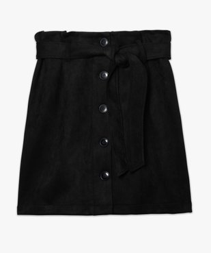 Jupe femme en suédine ouverture boutons avec ceinture vue4 - GEMO(FEMME PAP) - GEMO