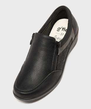 Derbies zippées à talon compensé femme - g'flex vue5 - G'FLEX - GEMO