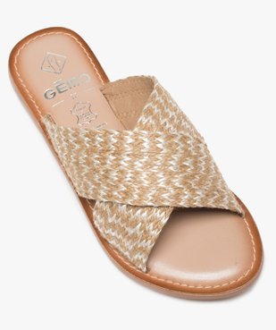 Sandales femme à larges brides croisées vue5 - GEMO (CASUAL) - GEMO