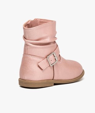 Bottines bébé fille irisées avec boucle métallique vue4 - GEMO(BEBE DEBT) - GEMO