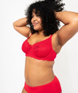 Soutien-gorge emboitant à armatures en dentelle grande taille vue9 - GEMO(HOMWR FEM) - GEMO