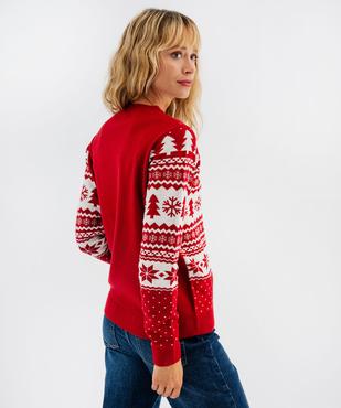 Pull de Noël esprit jacquard femme vue3 - GEMO(FEMME PAP) - GEMO