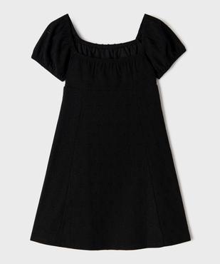 Robe courte à taille empire et manches courtes bouffantes fille vue3 - GEMO (JUNIOR) - GEMO