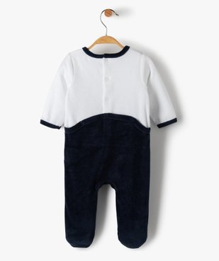 Pyjama bébé en velours avec motif petit loup vue3 - GEMO(BB COUCHE) - GEMO
