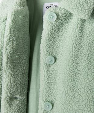Manteau en sherpa fermeture boutons bébé fille vue3 - GEMO(BEBE DEBT) - GEMO
