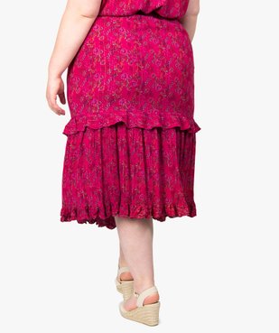 Jupe femme grande taille à motifs fleuris et rayures pailletées vue3 - GEMO (G TAILLE) - GEMO