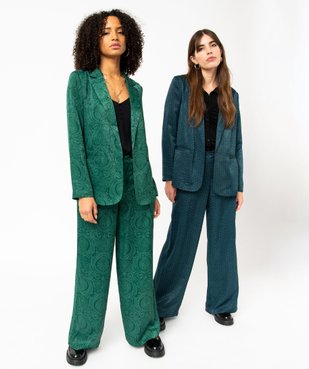 Veste blazer femme imprimée en matière satinée vue8 - GEMO(FEMME PAP) - GEMO