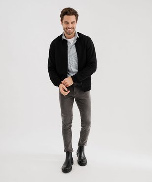 Jean skinny extensible en denim délavé et patiné homme vue4 - GEMO 4G HOMME - GEMO