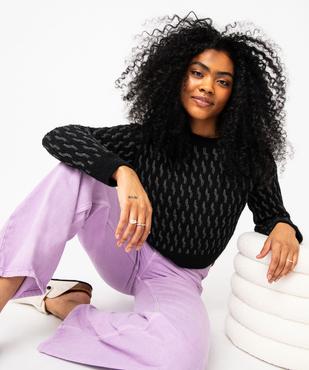 Jean wide legs taille haute coloré femme vue6 - GEMO 4G FEMME - GEMO