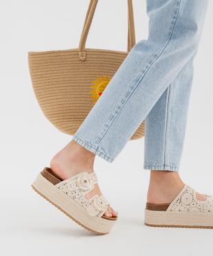 Mules à double bride façon macramé sur semelle plateforme femme - 5 Miles vue7 - 5 MILES - GEMO
