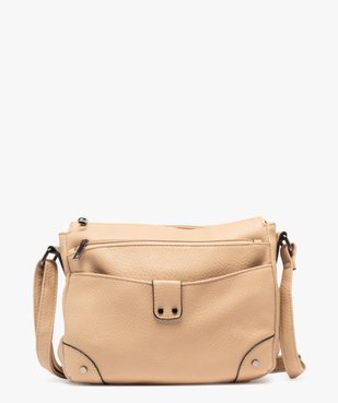 Sac besace compact en matière grainée souple femme vue1 - GEMO (ACCESS) - GEMO
