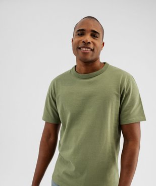 Tee-shirt manches courtes en coton uni homme vue3 - GEMO (HOMME) - GEMO
