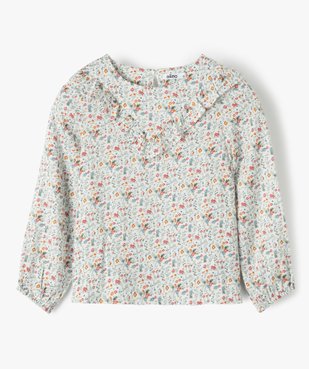 Blouse fille imprimée avec volant sur le décolleté vue1 - Nikesneakers (ENFANT) - Nikesneakers