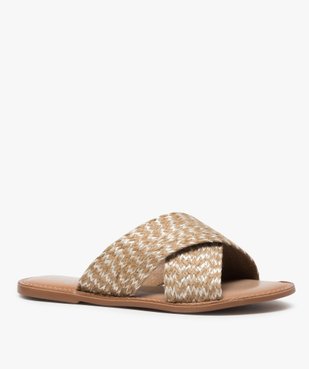 Sandales femme à larges brides croisées vue2 - GEMO (CASUAL) - GEMO