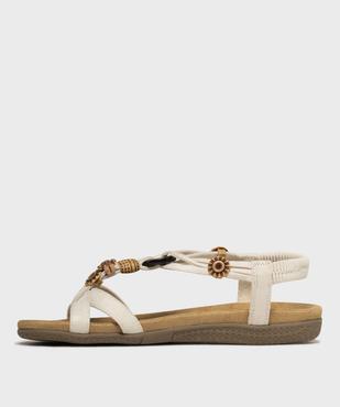 Sandales à enfiler avec breloques femme vue3 - EMILIA ROSA - GEMO