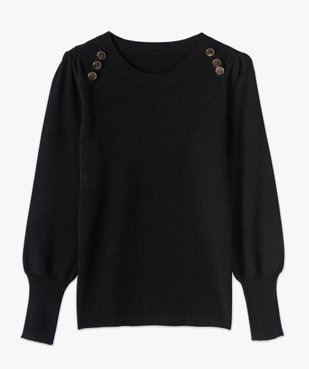 Pull femme avec manches bouffantes et boutons fantaisie vue4 - GEMO(FEMME PAP) - GEMO