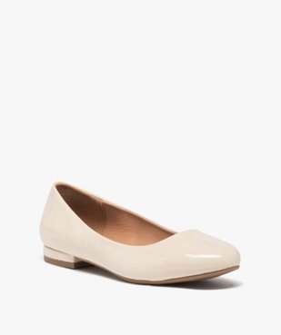 Ballerines femme unies dessus verni à bout rond vue2 - GEMO(URBAIN) - GEMO