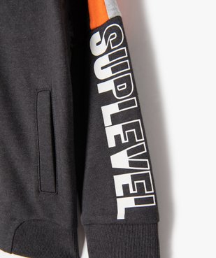 Sweat garçon en molleton à zip et capuche vue2 - GEMO (ENFANT) - GEMO
