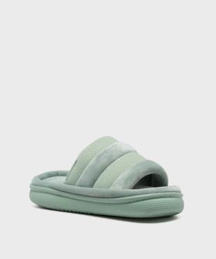 Chaussons mules bout ouvert sur épaisse semelle femme - Isotoner vue2 - ISOTONER - GEMO