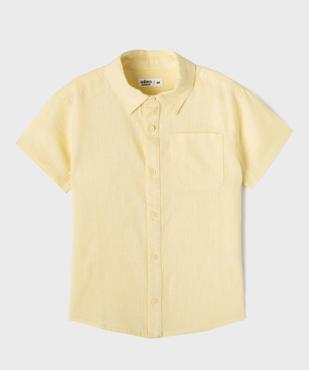 Chemise à manches courtes en lin et coton garçon vue2 - GEMO (ENFANT) - GEMO
