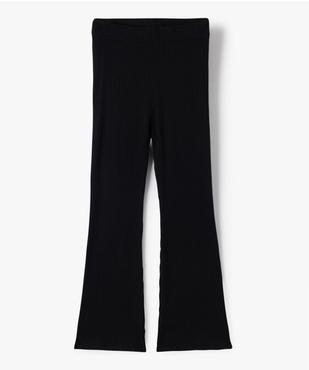 Pantalon fille en maille côtelée avec bas évasé vue1 - GEMO (JUNIOR) - GEMO