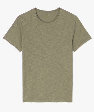 Tee-shirt homme à manches courtes avec finitions roulottées vue4 - GEMO (HOMME) - GEMO