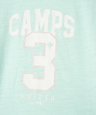Tee-shirt fille à manches courtes avec revers cousus - Camps United vue2 - CAMPS UNITED - GEMO