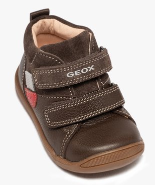 Chaussures premiers pas bébé unies en cuir - Geox vue5 - GEOX - GEMO