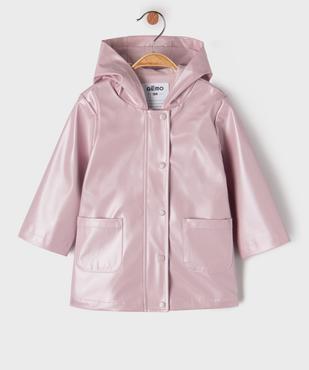 Imperméable à capuche en matière déperlante irisée bébé fille - Les Produits Malins vue1 - GEMO(BEBE DEBT) - GEMO