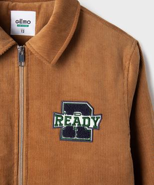 Blouson en velours côtelé matelassé garçon vue4 - GEMO 4G GARCON - GEMO