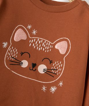 Sweat bébé fille avec motif animal sur l’avant vue2 - GEMO C4G BEBE - GEMO