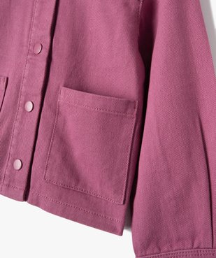 Veste fille en denim avec poches plaquées vue2 - GEMO 4G FILLE - GEMO