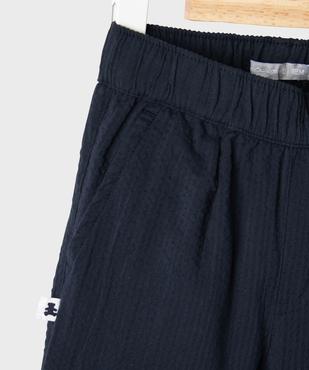 Pantalon droit à revers en coton gaufré bébé garçon - LuluCastagnette vue2 - LULUCASTAGNETTE - GEMO