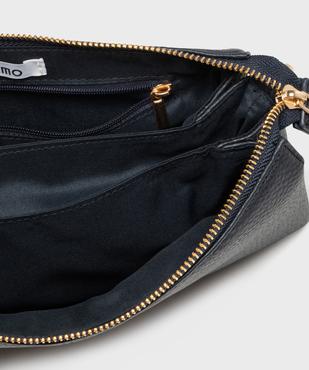 Sac 3 soufflets en matière grainée porté croisé femme vue3 - GEMO (ACCESS) - GEMO
