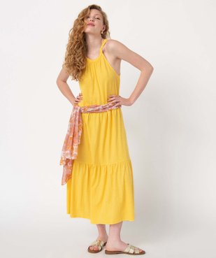 Robe femme longue sans manches avec col tressé vue5 - GEMO(FEMME PAP) - GEMO