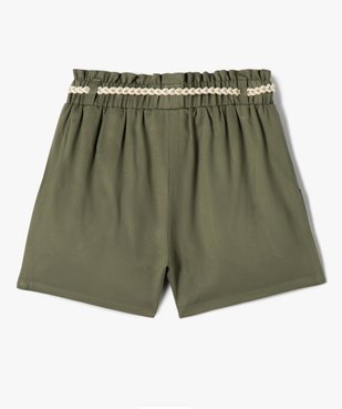 Short fille en maille fluide avec ceinture tressée vue4 - GEMO (ENFANT) - GEMO
