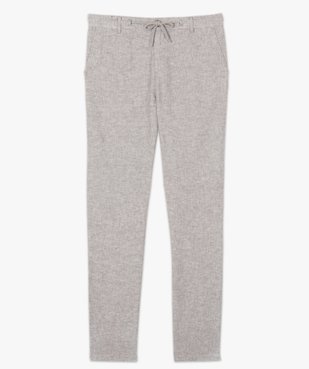Pantalon homme 55% lin coupe droite vue4 - GEMO (HOMME) - GEMO